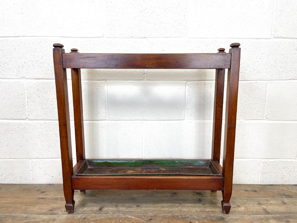 Antique Mahogany Three Section Stick Stand View VI