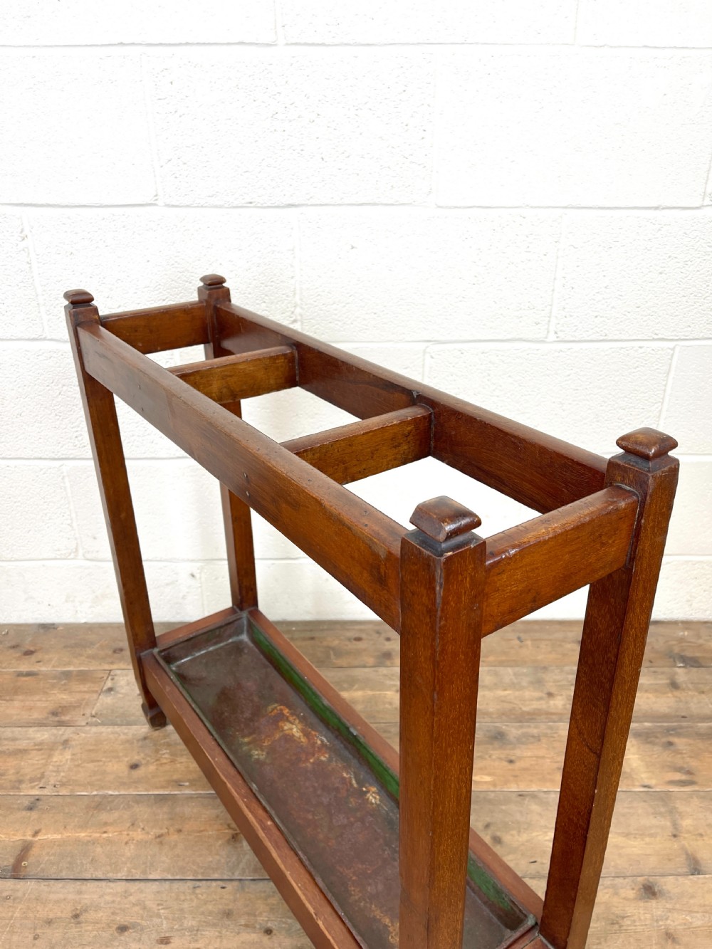 Antique Mahogany Three Section Stick Stand View VIII