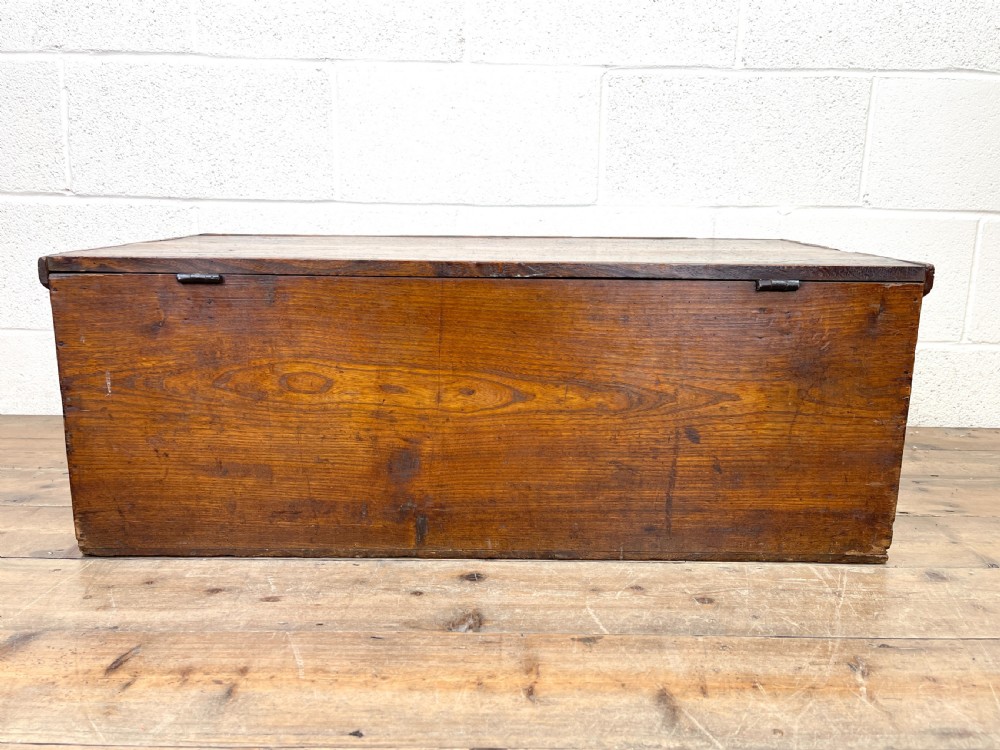 Small Six Plank Antique Elm Trunk View IX