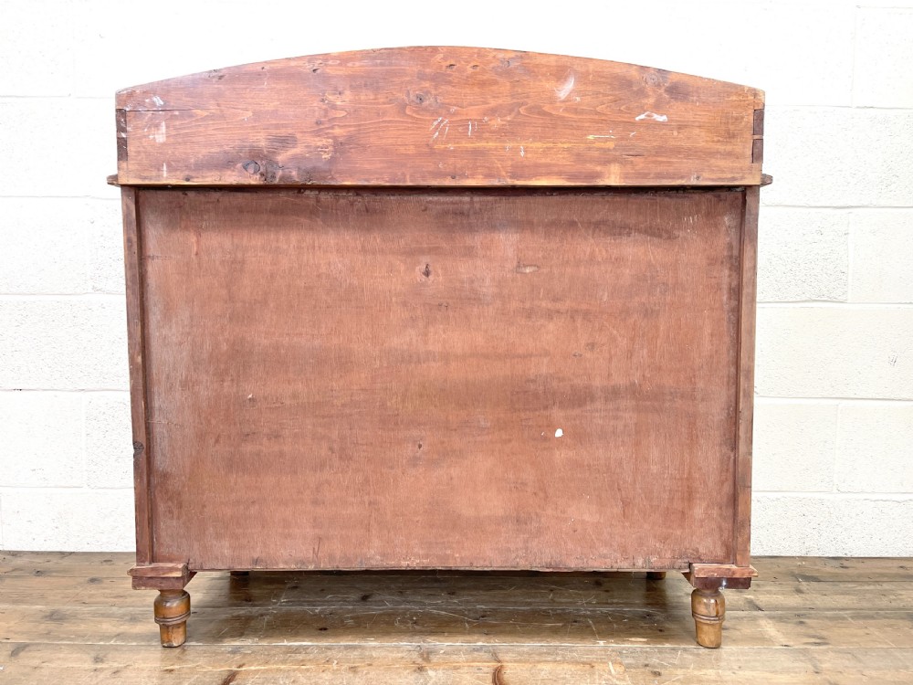 Victorian Pine Chest of Drawers with Gallery Back View X