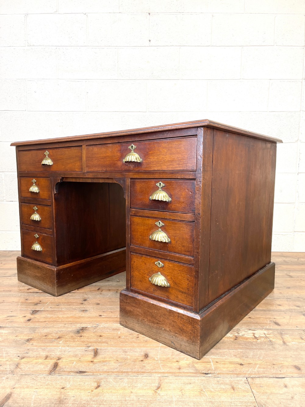 Antique Mahogany Pedestal Desk View VI