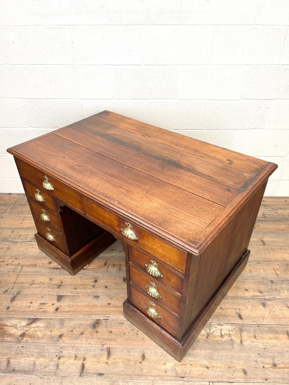 Antique Mahogany Pedestal Desk View VII