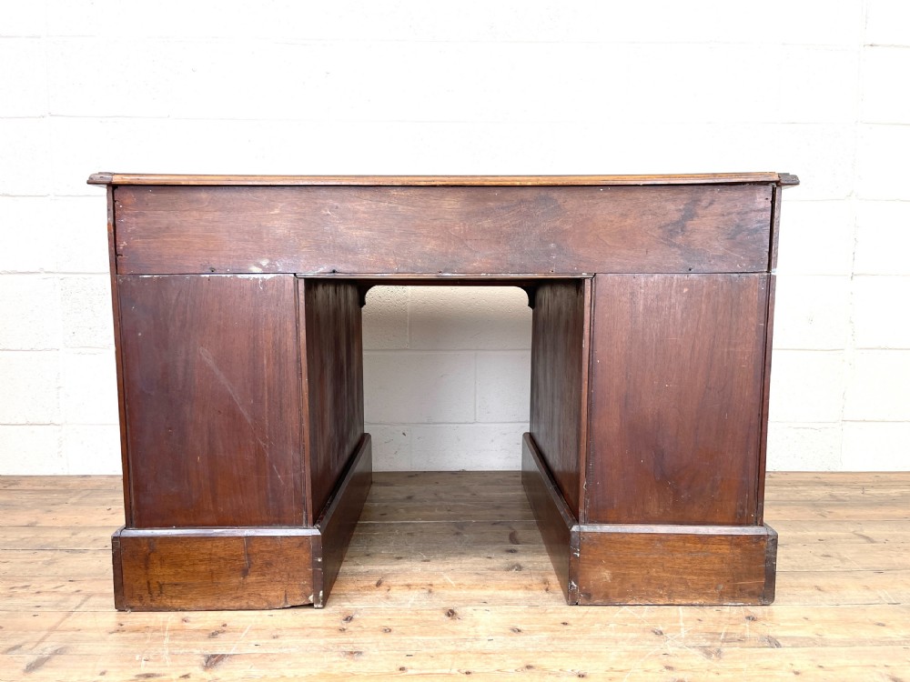 Antique Mahogany Pedestal Desk View X