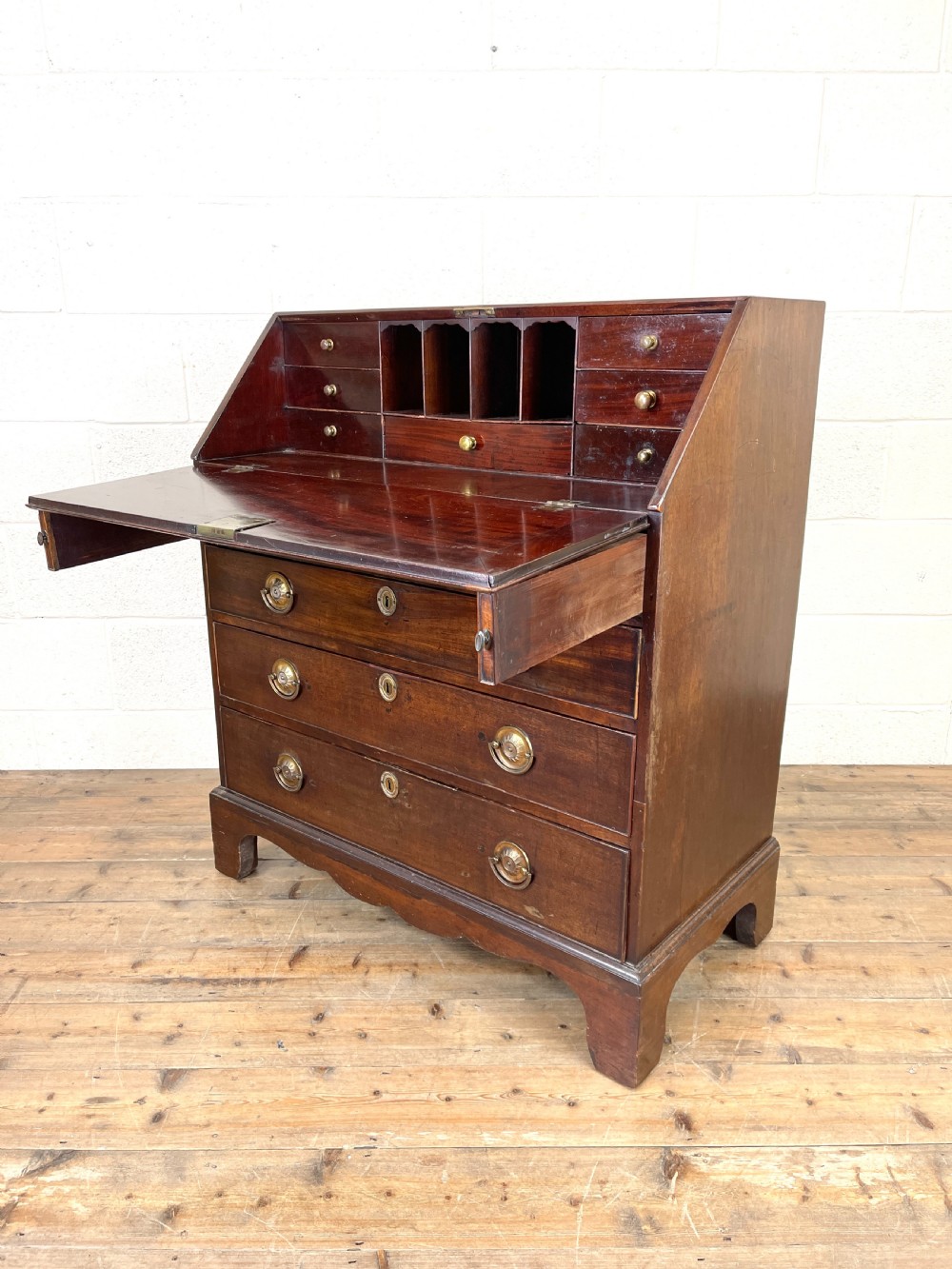 Antique 19th Century Mahogany Bureau View VIII