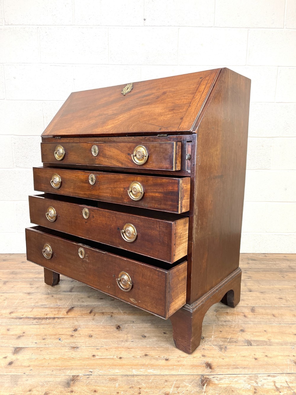 Antique 19th Century Mahogany Bureau View IX