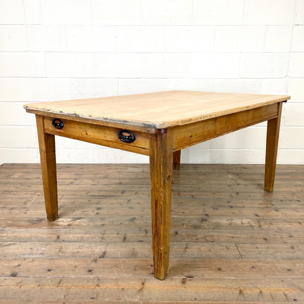 Victorian Pine Scrub Top Farmhouse Table