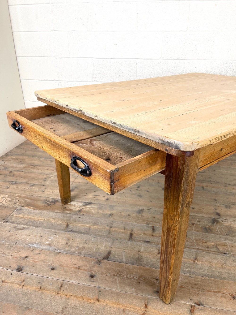 Victorian Pine Scrub Top Farmhouse Table View IV