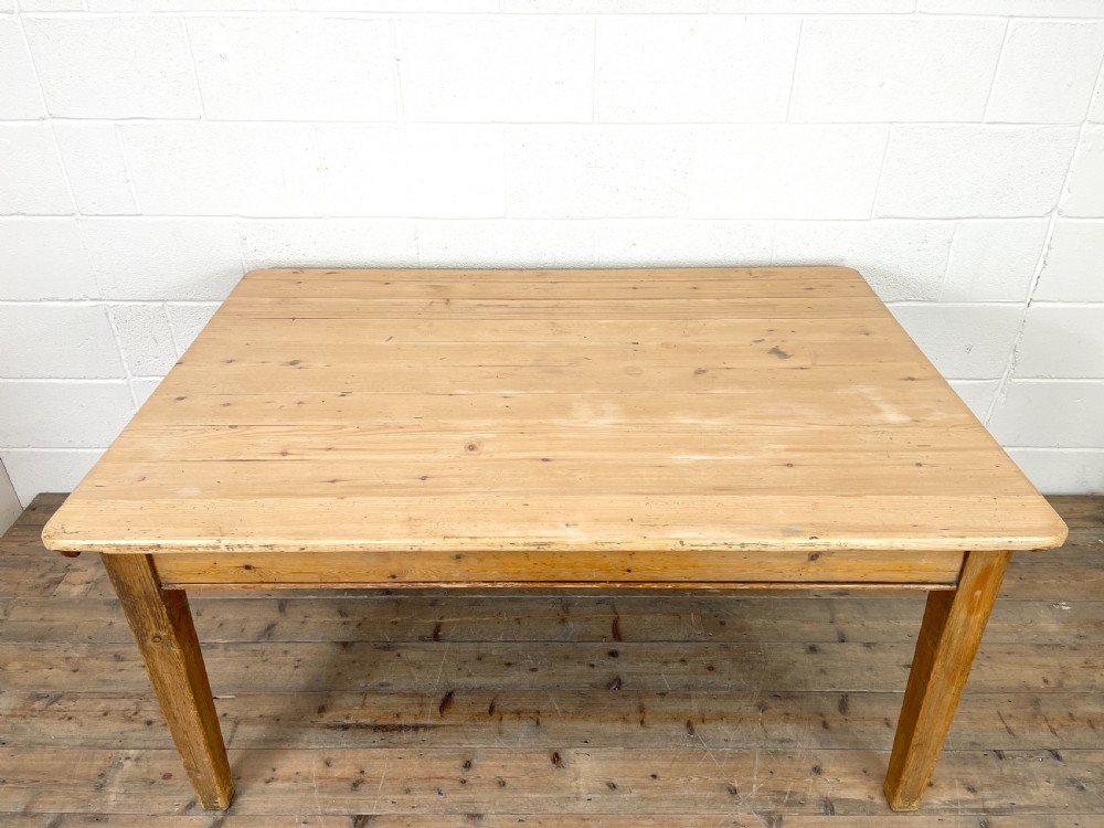 Victorian Pine Scrub Top Farmhouse Table View X