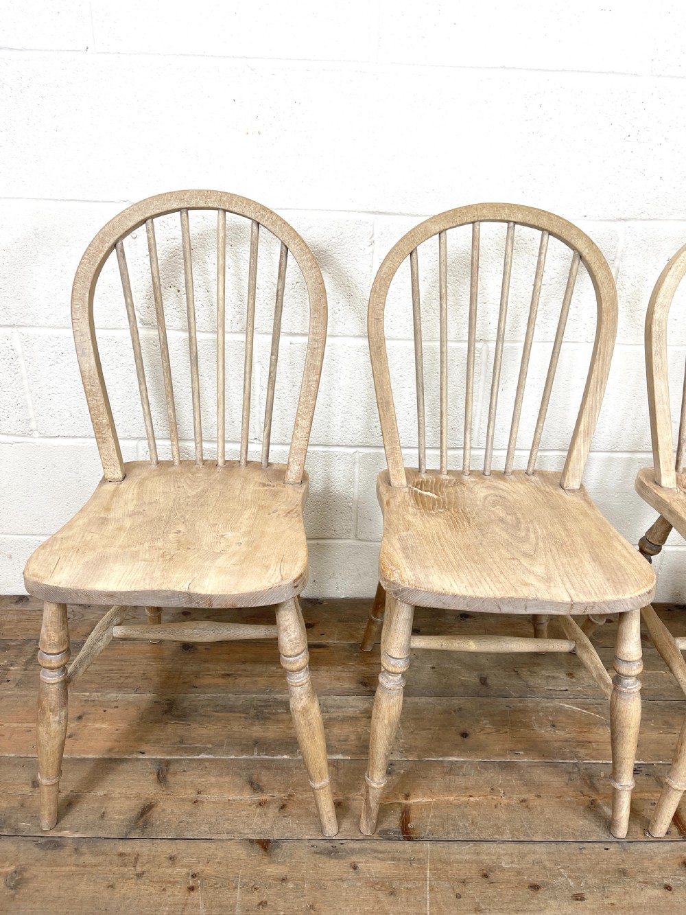 Set of Four Rustic Hoop Back Kitchen Chairs View IV
