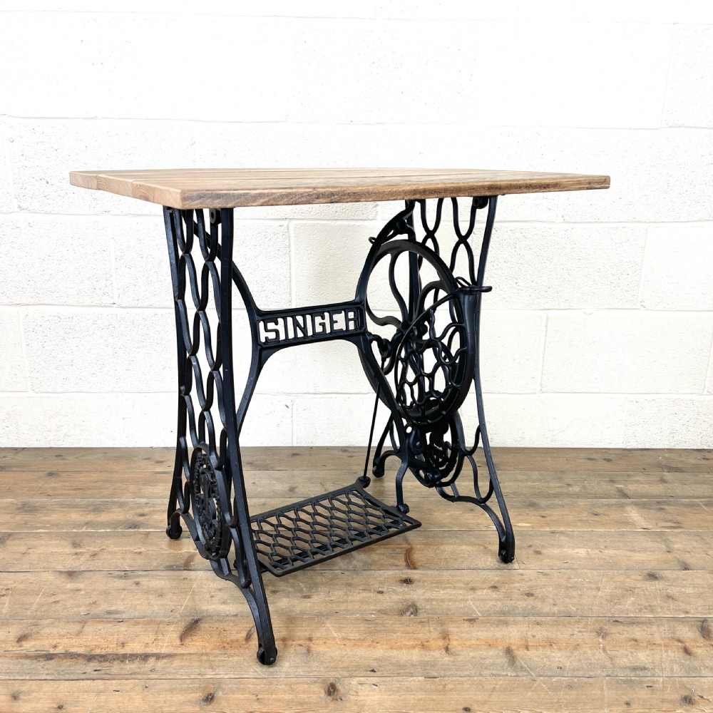 Vintage Singer Sewing Machine Treadle Table 