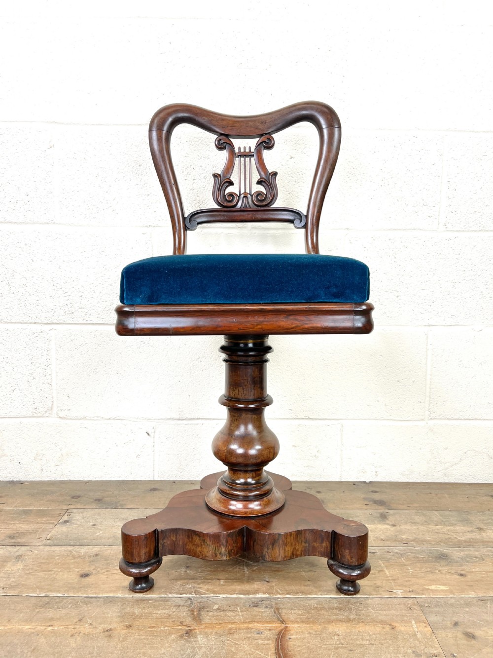 Antique Regency Rosewood Musician’s Chair View II