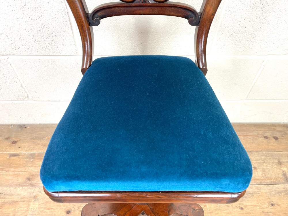 Antique Regency Rosewood Musician’s Chair View V