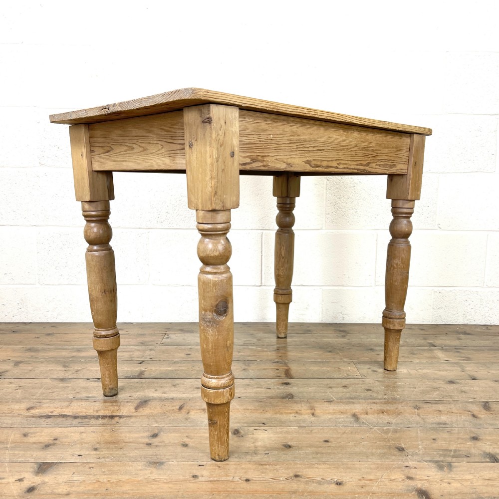 Small Antique Pitch Pine Kitchen Table