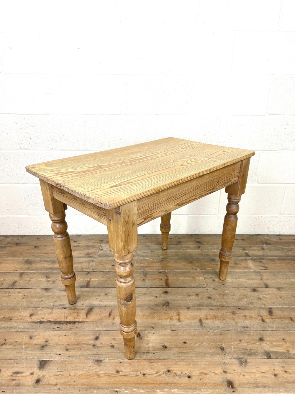 Small Antique Pitch Pine Kitchen Table View III