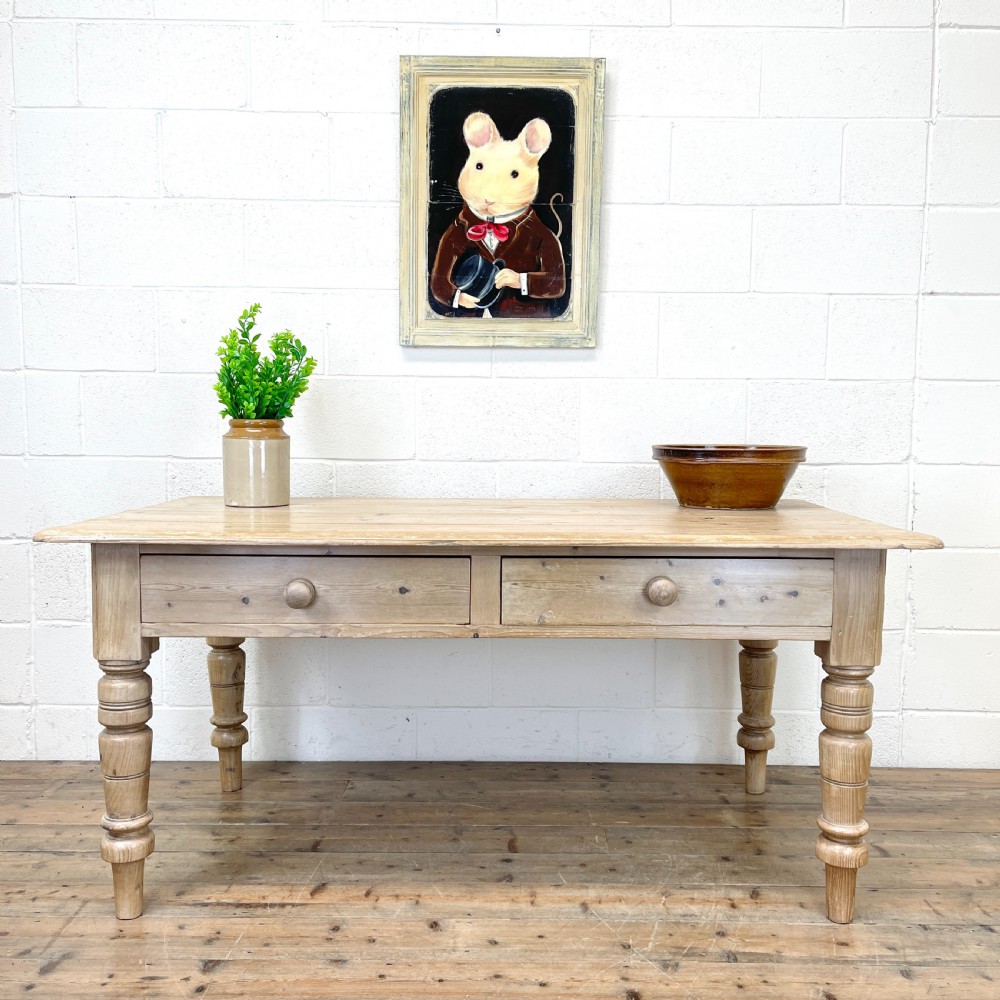 Victorian Pine Farmhouse Kitchen Table View IV