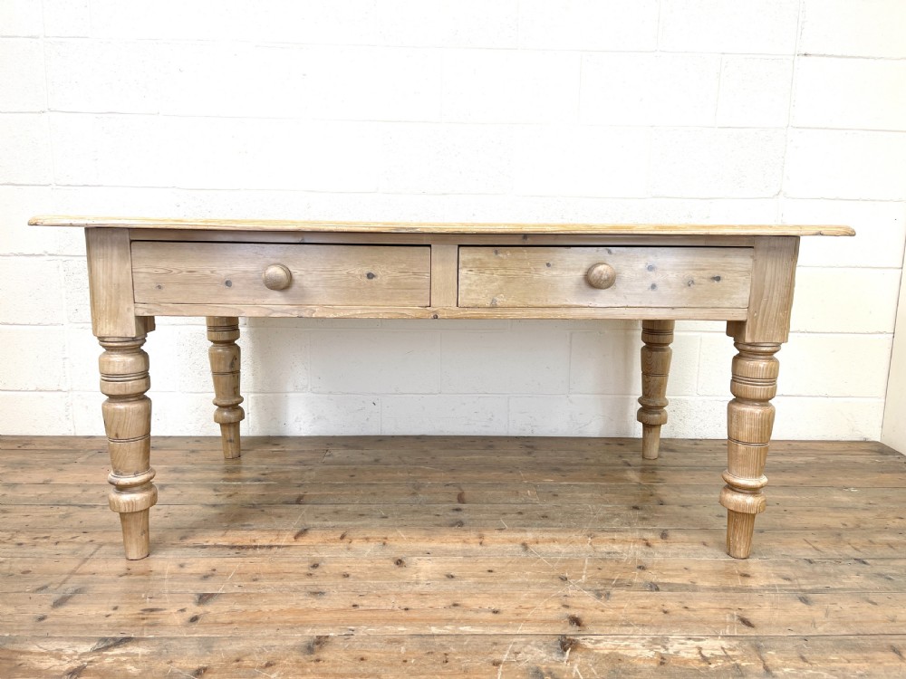 Victorian Pine Farmhouse Kitchen Table View II