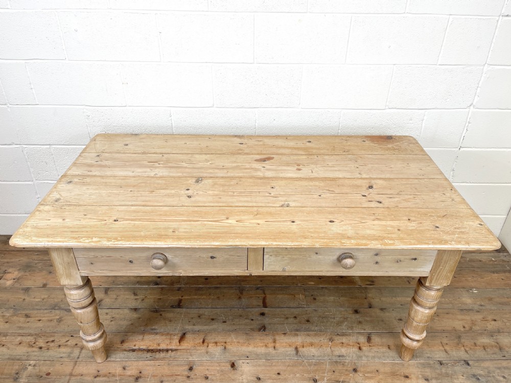 Victorian Pine Farmhouse Kitchen Table View III