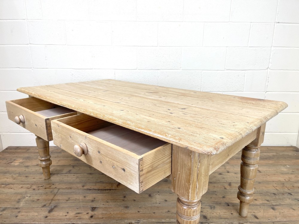 Victorian Pine Farmhouse Kitchen Table View VII