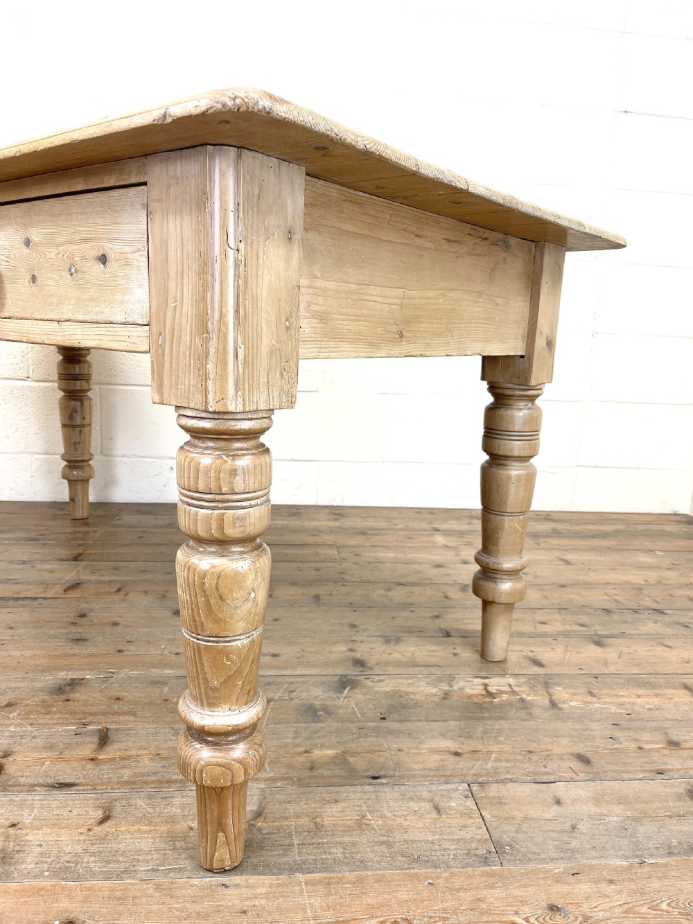 Victorian Pine Farmhouse Kitchen Table View VIII