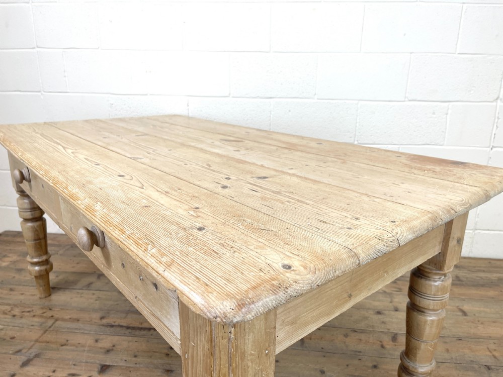 Victorian Pine Farmhouse Kitchen Table View IX