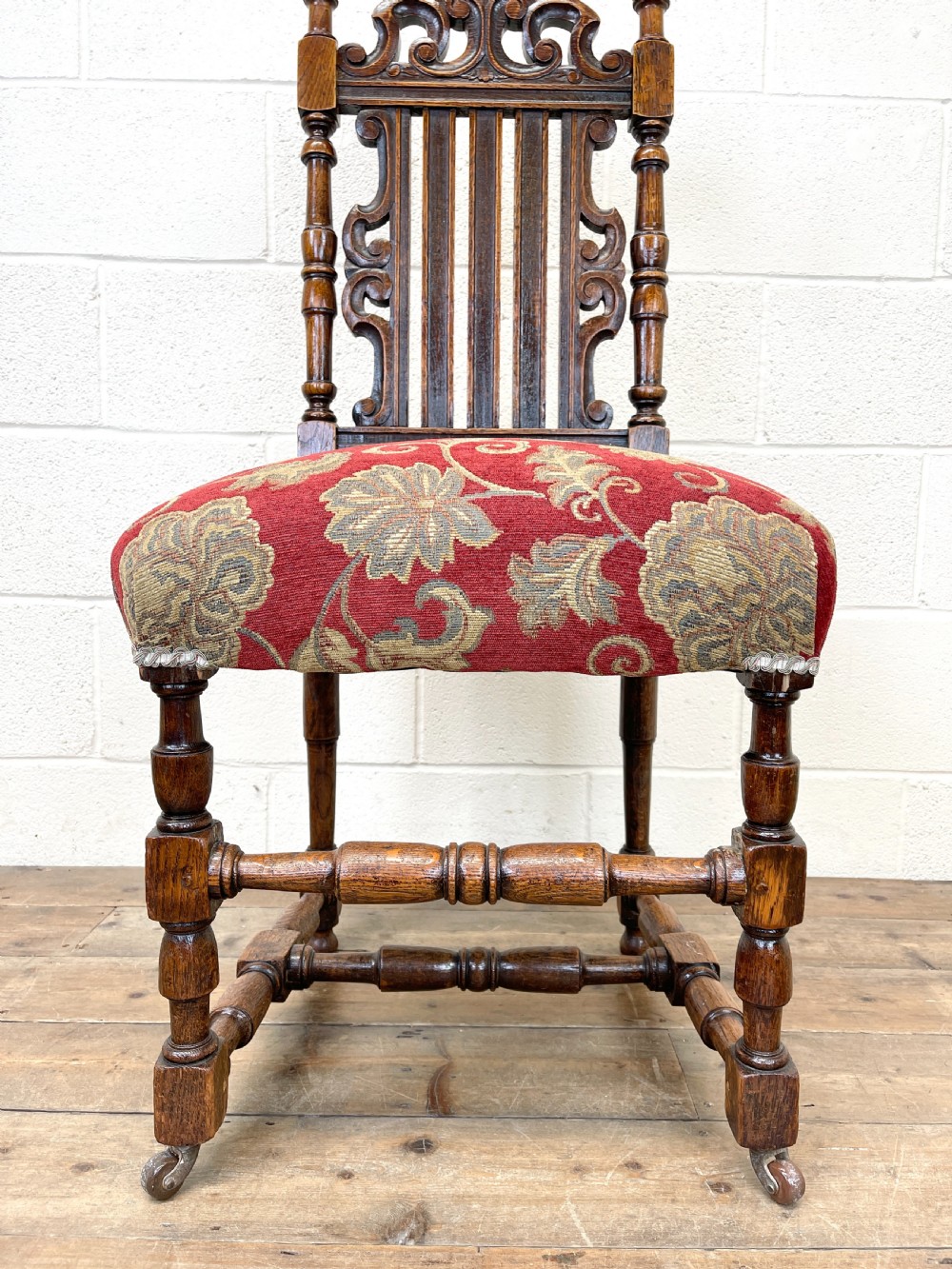 Set of Four Victorian Carved Oak Dining Chairs View VII
