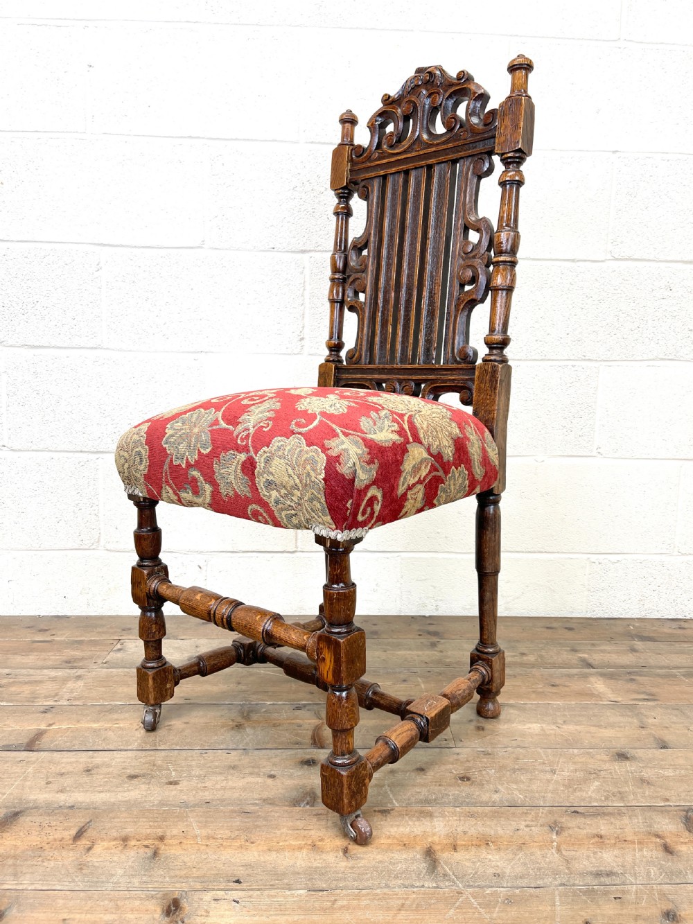 Set of Four Victorian Carved Oak Dining Chairs View VIII