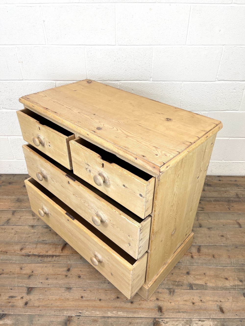 Rustic Antique Pine Chest of Drawers View VIII