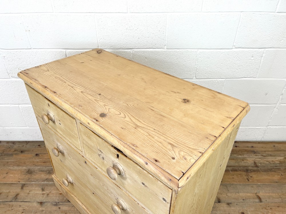 Rustic Antique Pine Chest of Drawers View IX