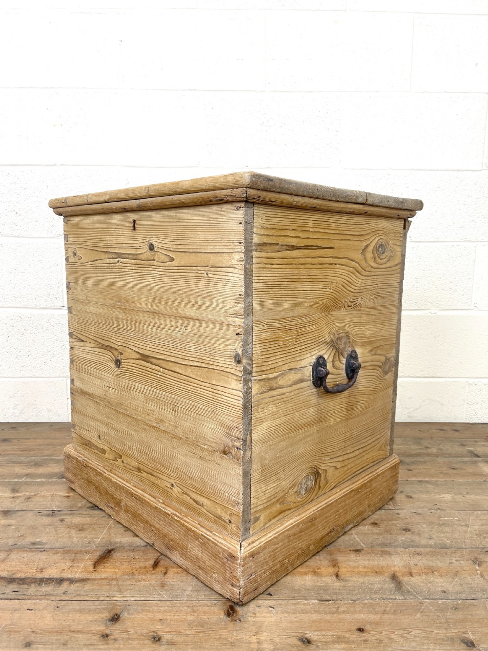 Antique Stripped Pine Storage Box or Trunk View II