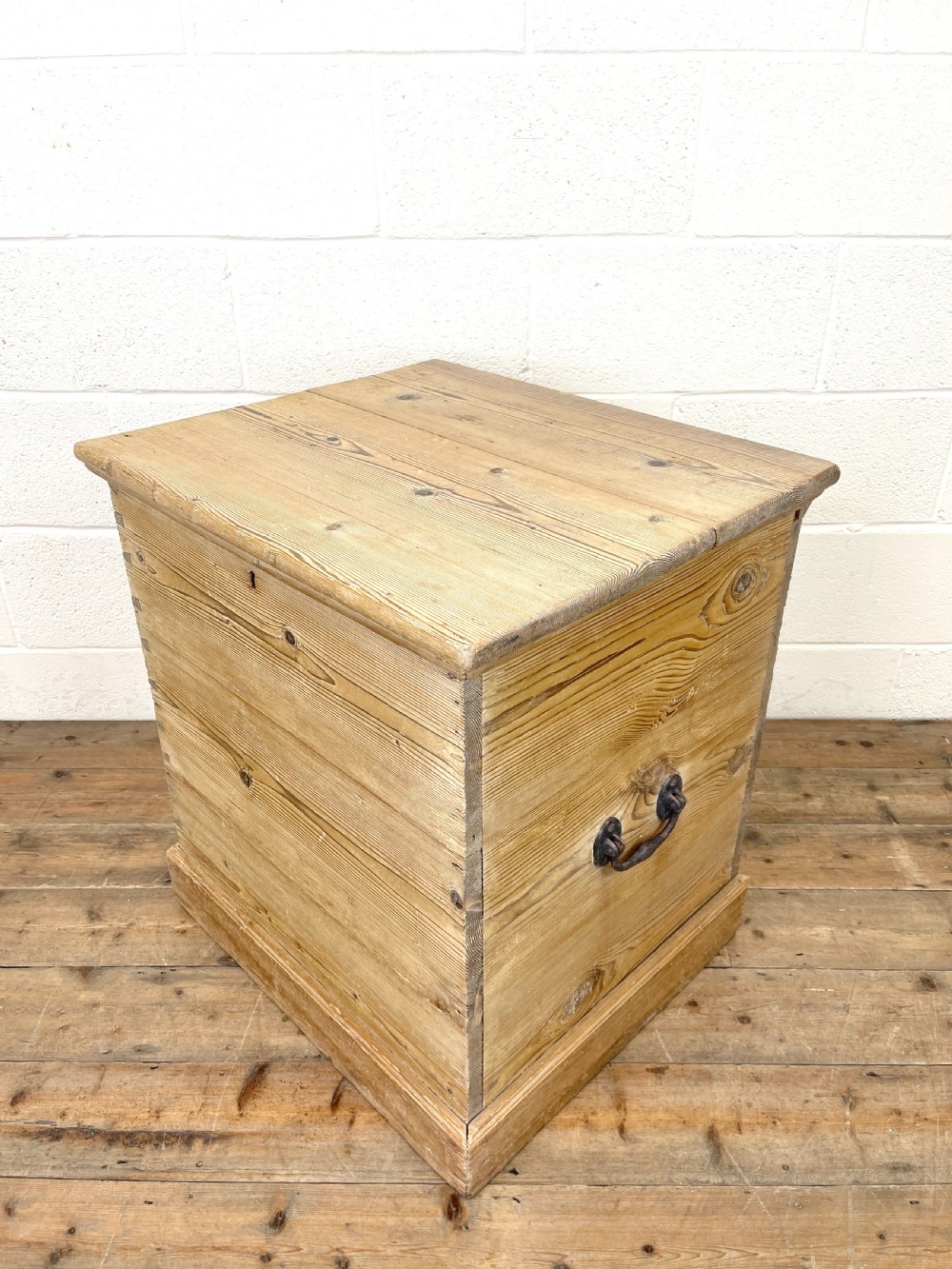 Antique Stripped Pine Storage Box or Trunk View III