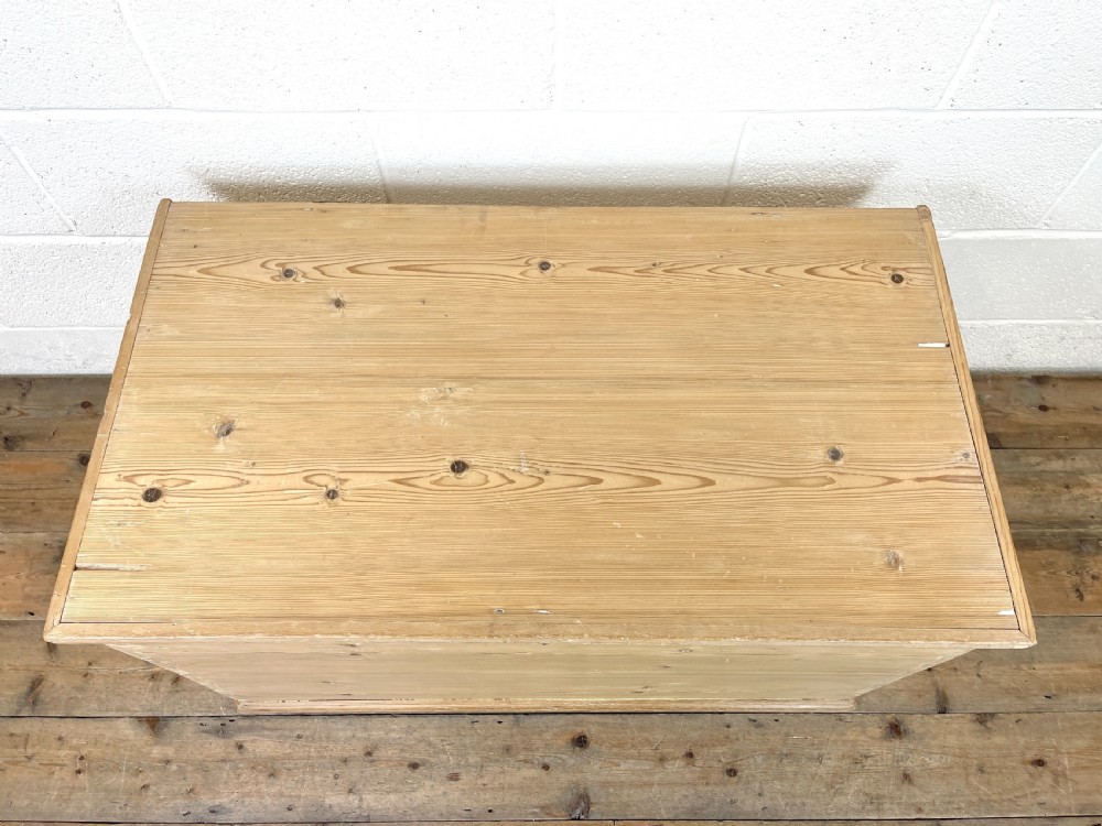Antique Pine Trunk or Storage Chest View III