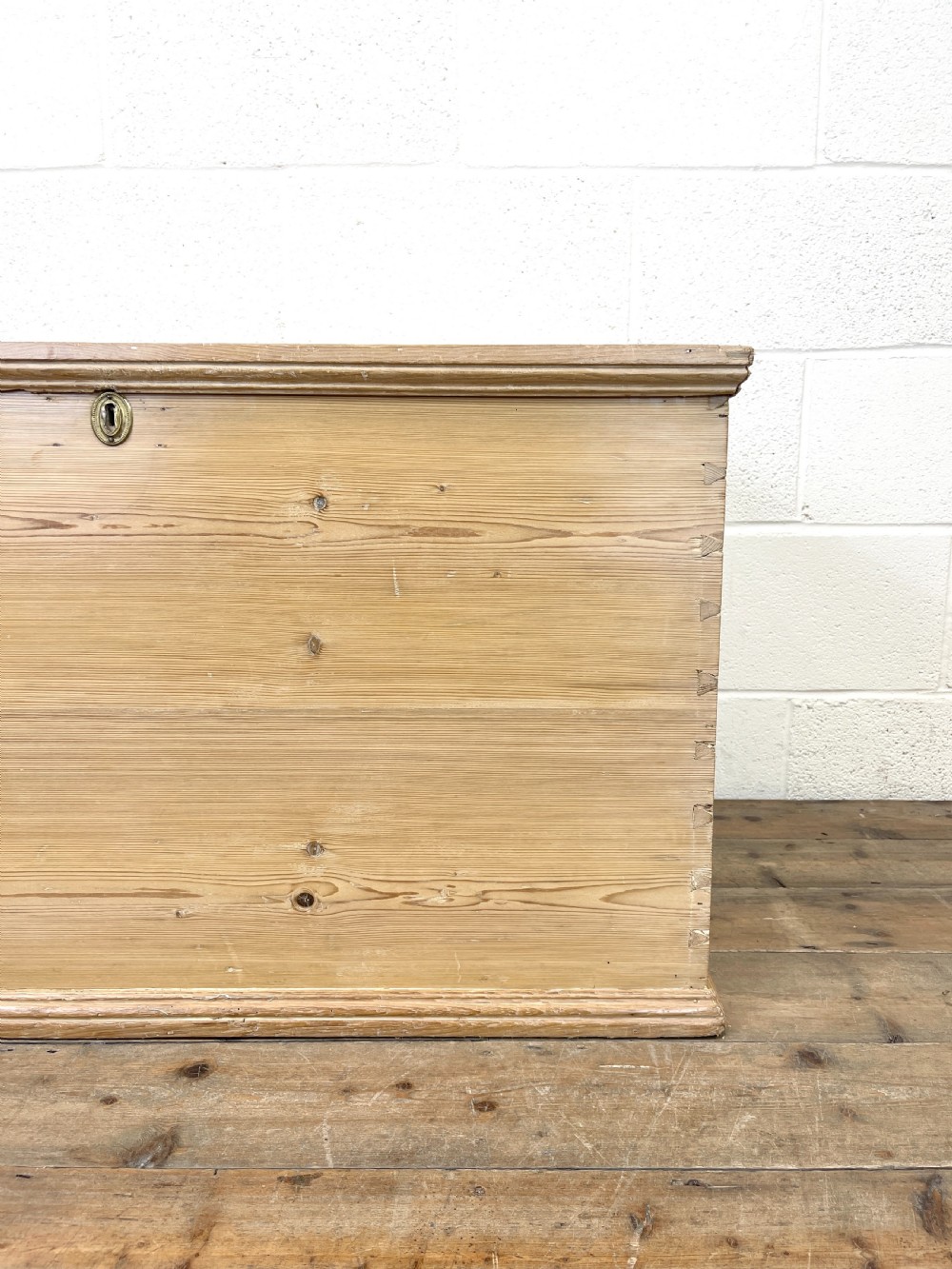Antique Pine Trunk or Storage Chest View IV