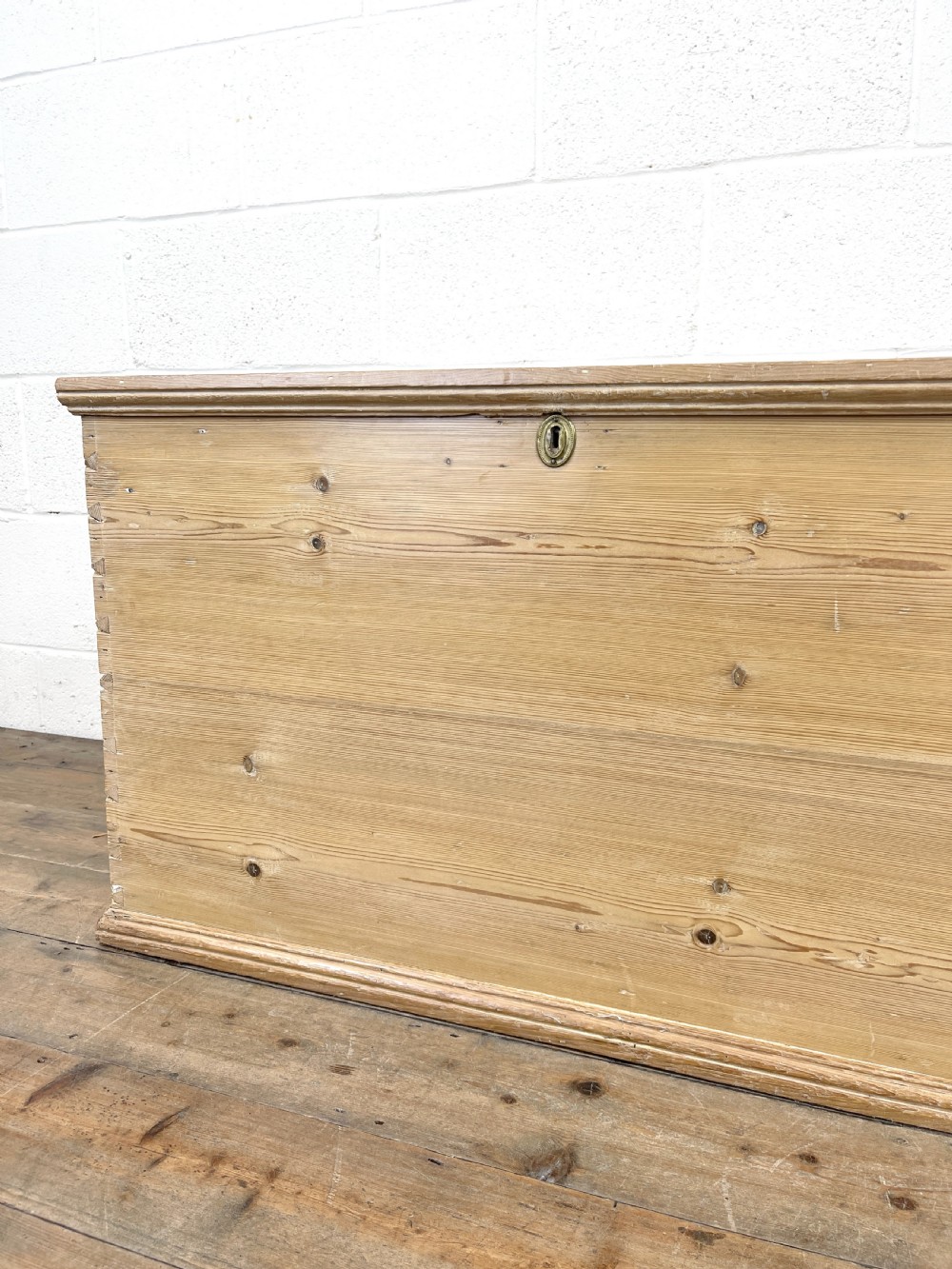 Antique Pine Trunk or Storage Chest View V