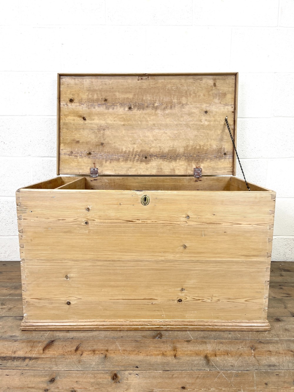 Antique Pine Trunk or Storage Chest View VI