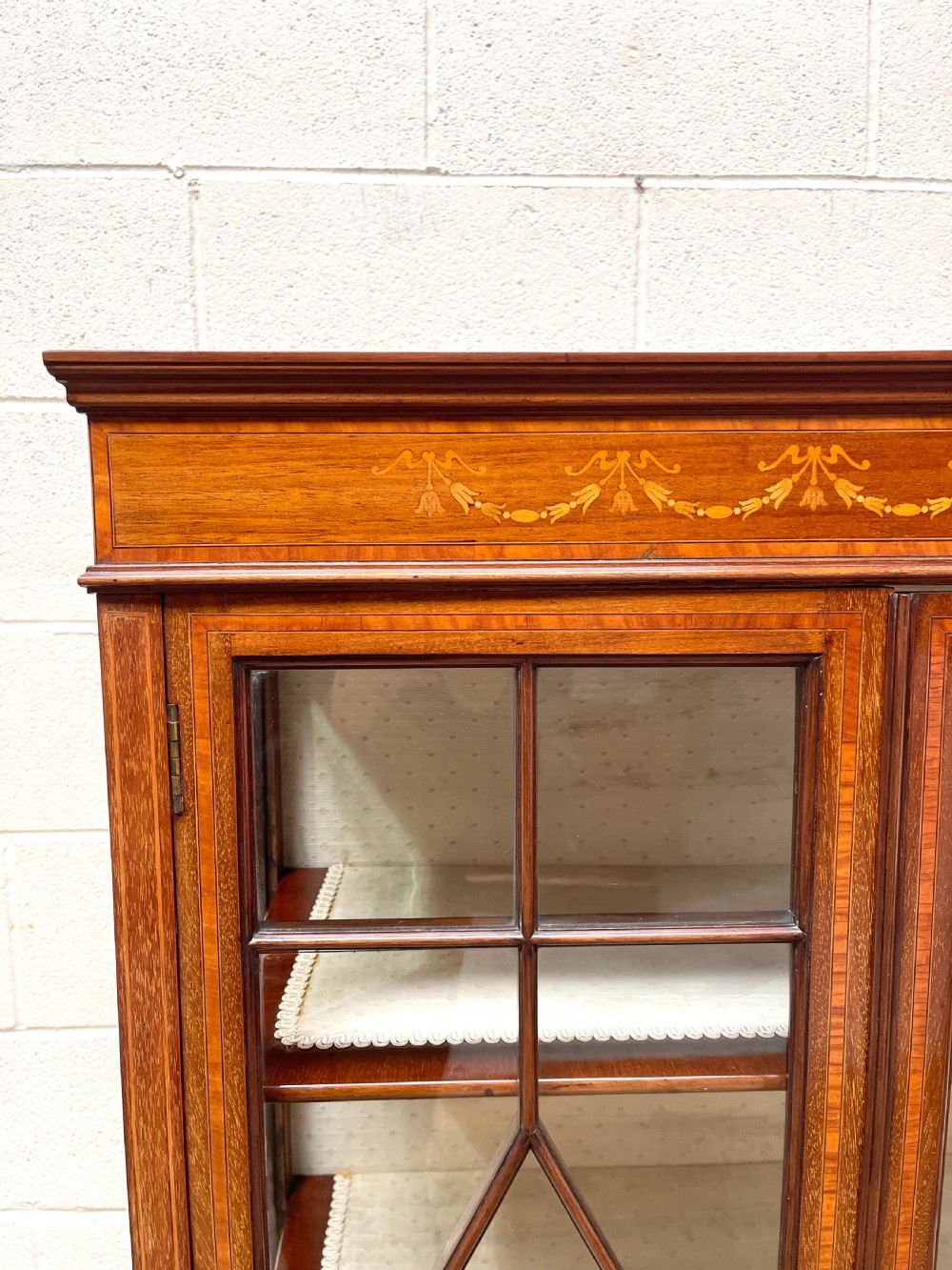 Edwardian Inlaid Mahogany Glass Display Cabinet View III