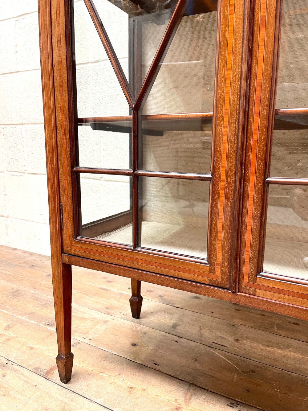 Edwardian Inlaid Mahogany Glass Display Cabinet View IV