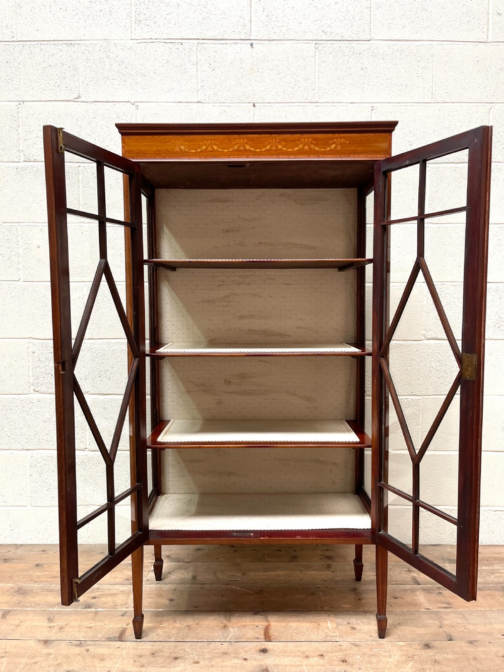Edwardian Inlaid Mahogany Glass Display Cabinet View V