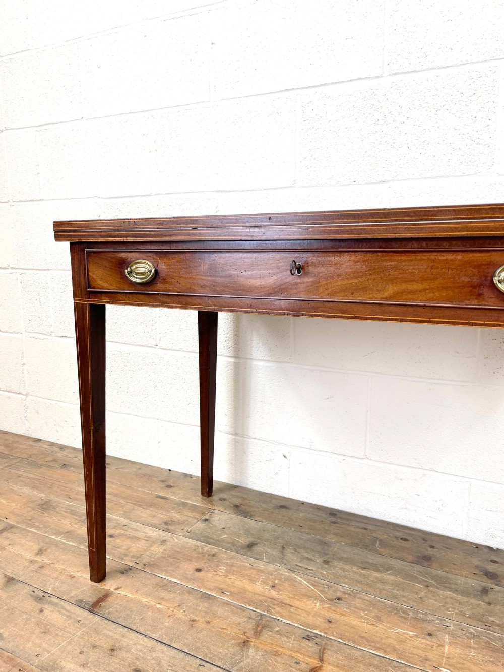 19th Century Mahogany Fold Over Tea Table View IV