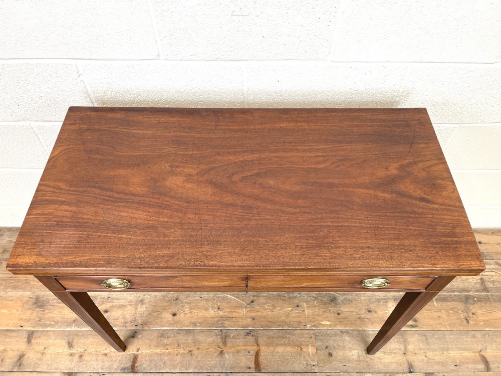 19th Century Mahogany Fold Over Tea Table View V