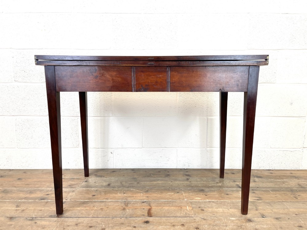 19th Century Mahogany Fold Over Tea Table View XII