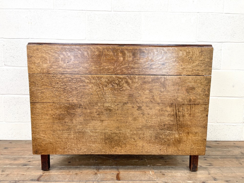Antique Georgian Oak Drop Leaf Dining Table View V