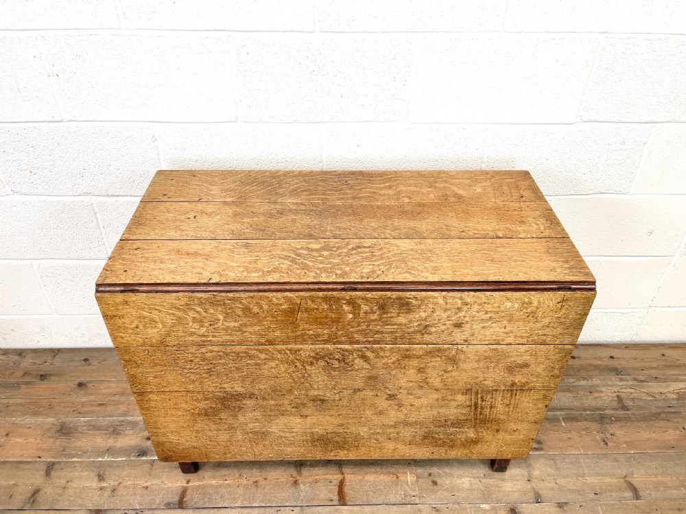 Antique Georgian Oak Drop Leaf Dining Table View VI