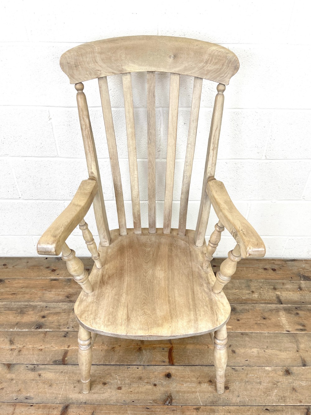 Set of Four Slat Back Antique Kitchen Chairs View VIII