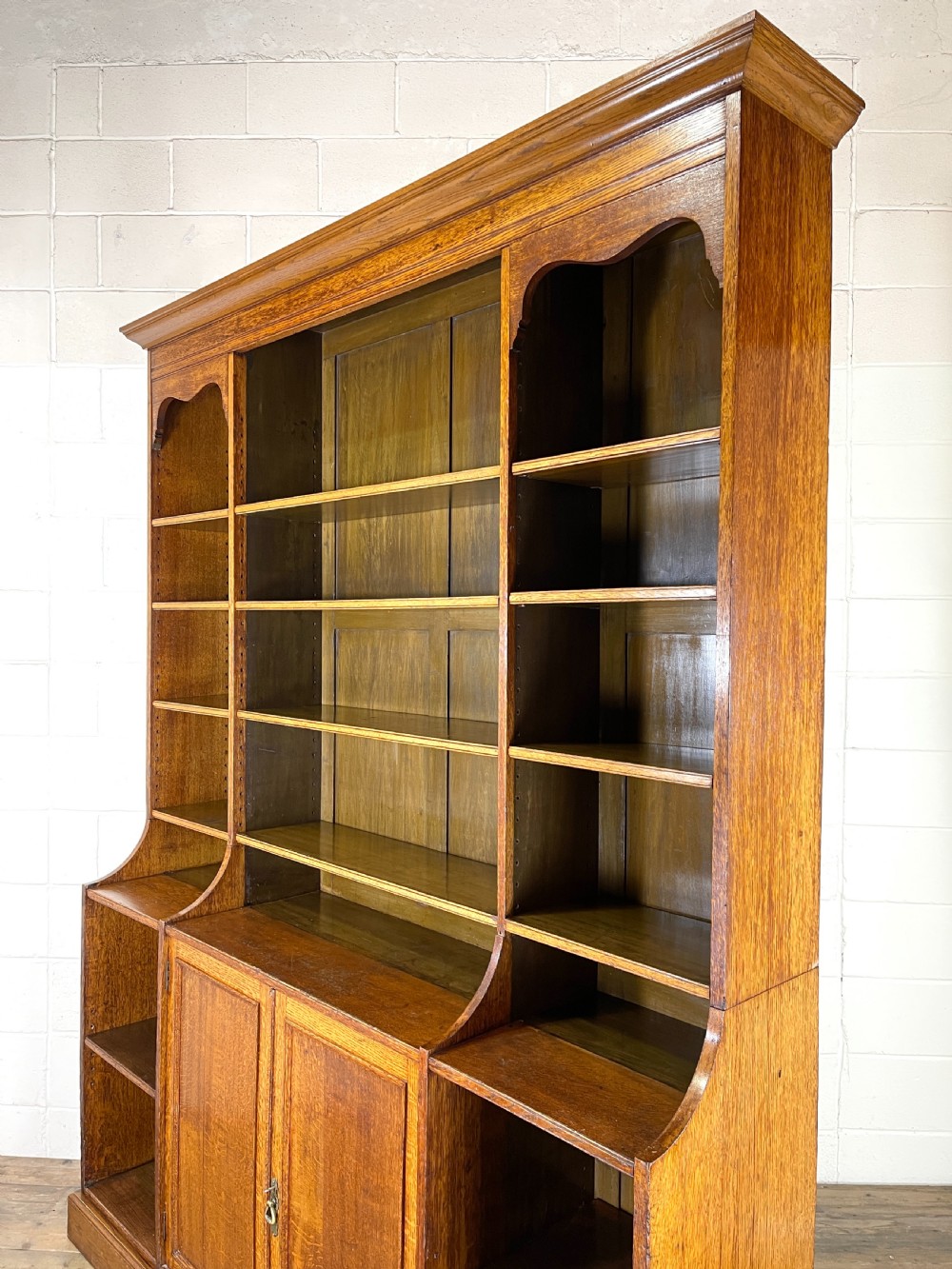 Large 19th Century Antique Oak Bookcase View X