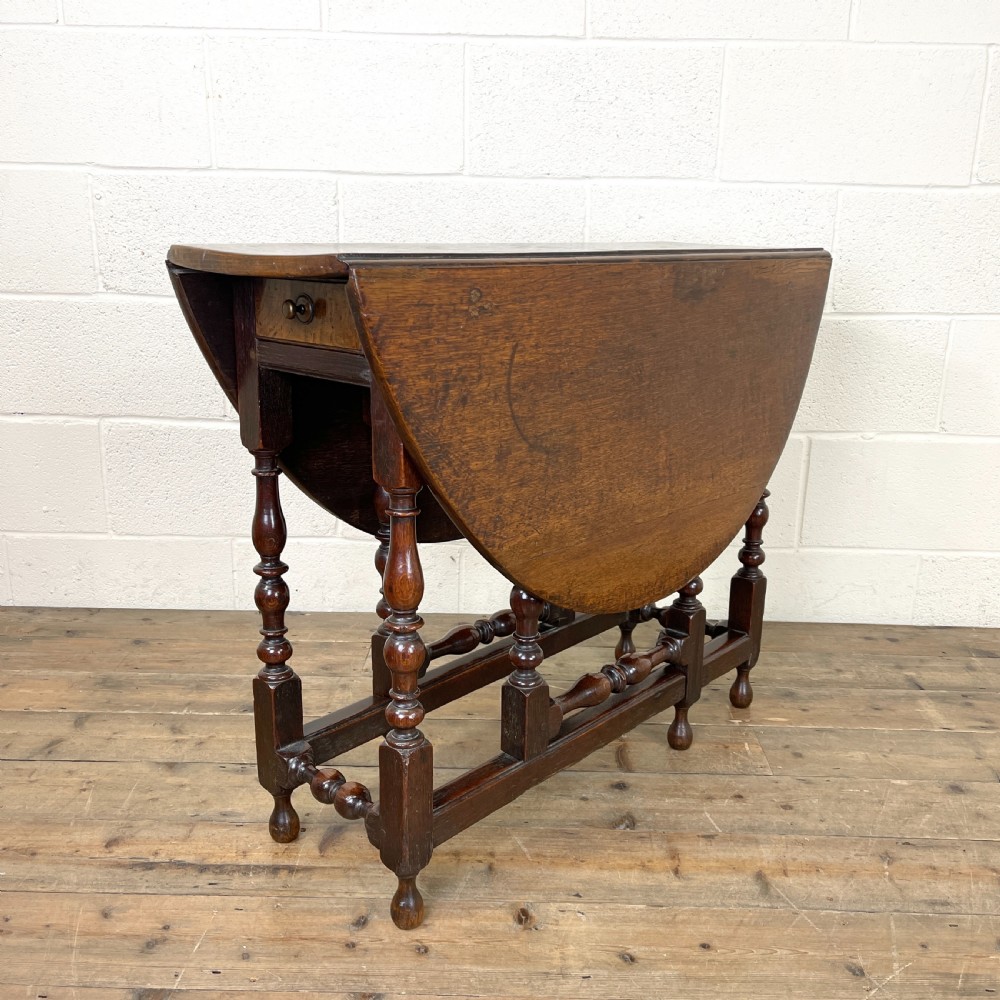 19th Century Antique Oak Gate Leg Table