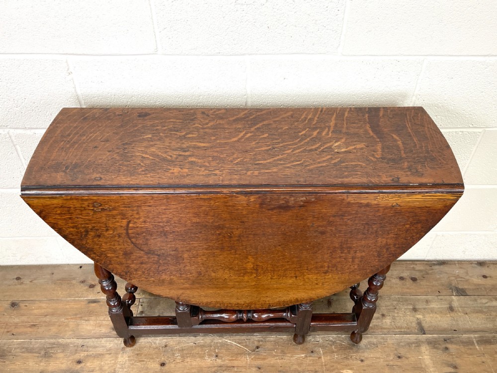 19th Century Antique Oak Gate Leg Table View IV