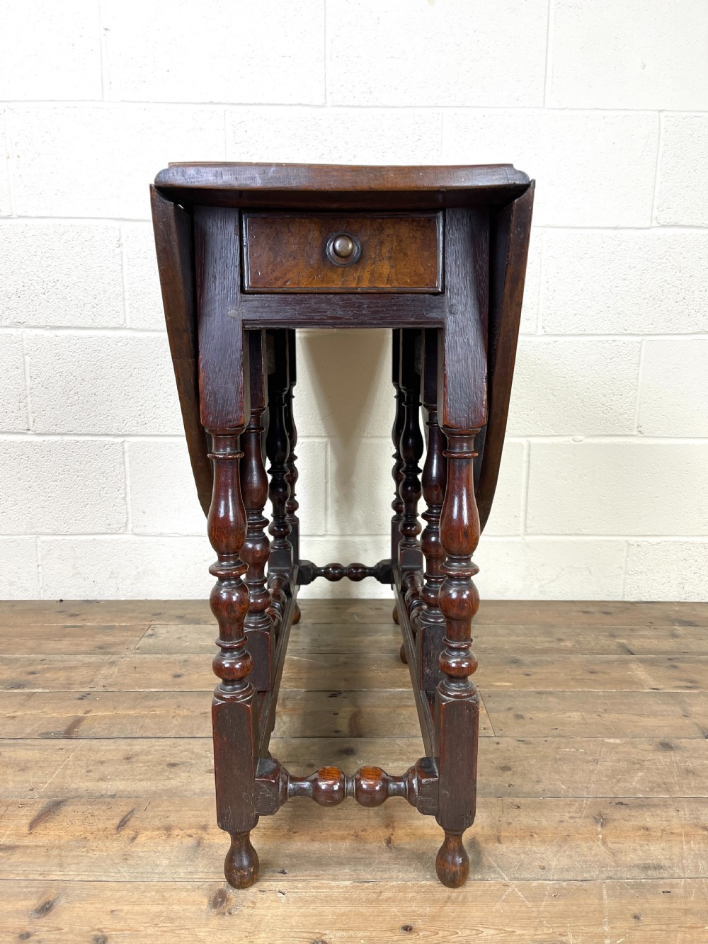 19th Century Antique Oak Gate Leg Table View V