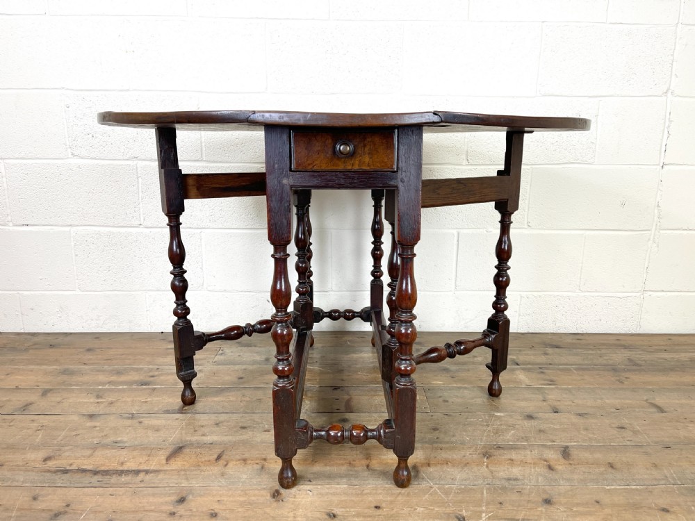 19th Century Antique Oak Gate Leg Table View VIII