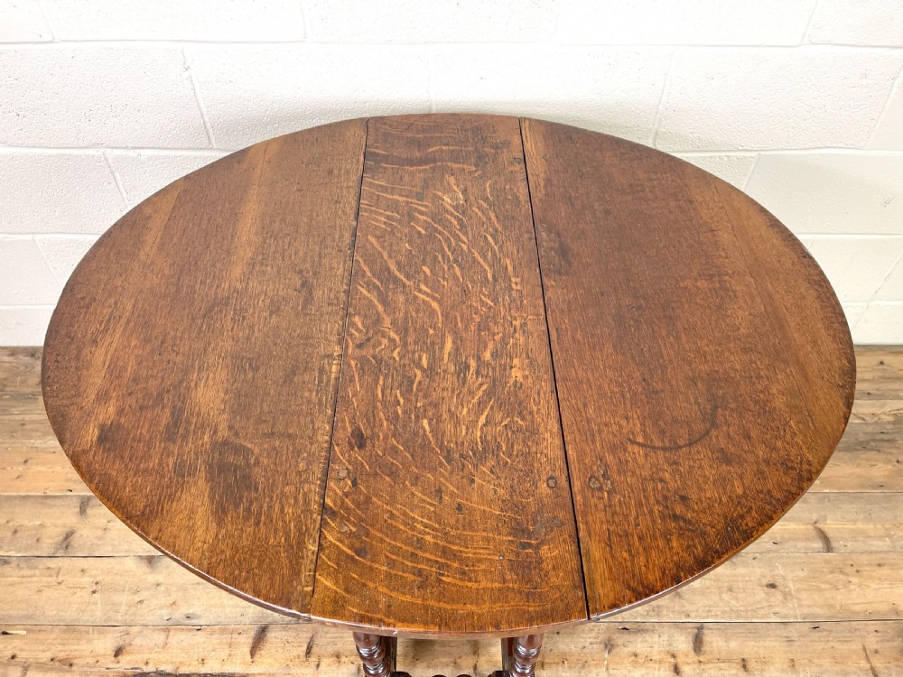 19th Century Antique Oak Gate Leg Table View IX