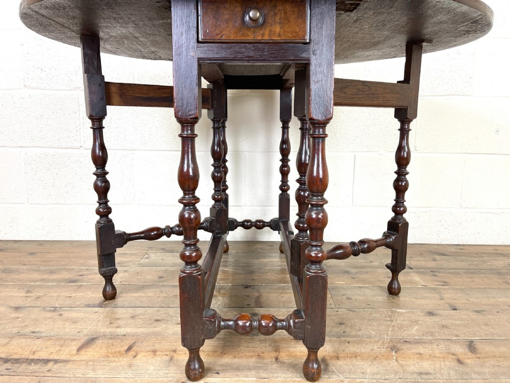 19th Century Antique Oak Gate Leg Table View X